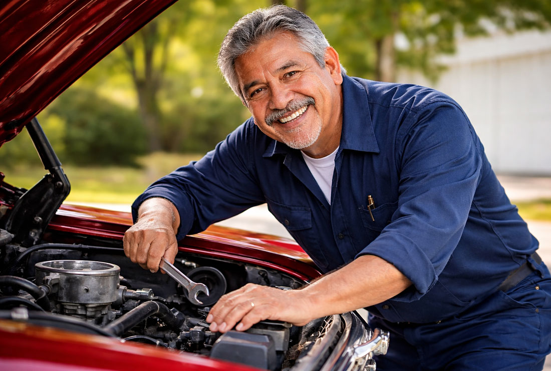 how to prepare for cataract surgery as a senior man works on his classic car after successful treatment at Wellish Abrams Vision Institute